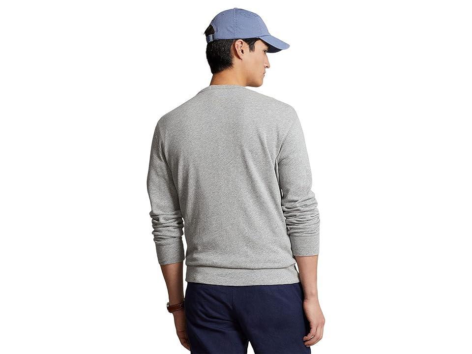 Polo Ralph Lauren Cotton Terry Crew Neck Sweatshirt (Andover Heather) Men's Clothing Product Image