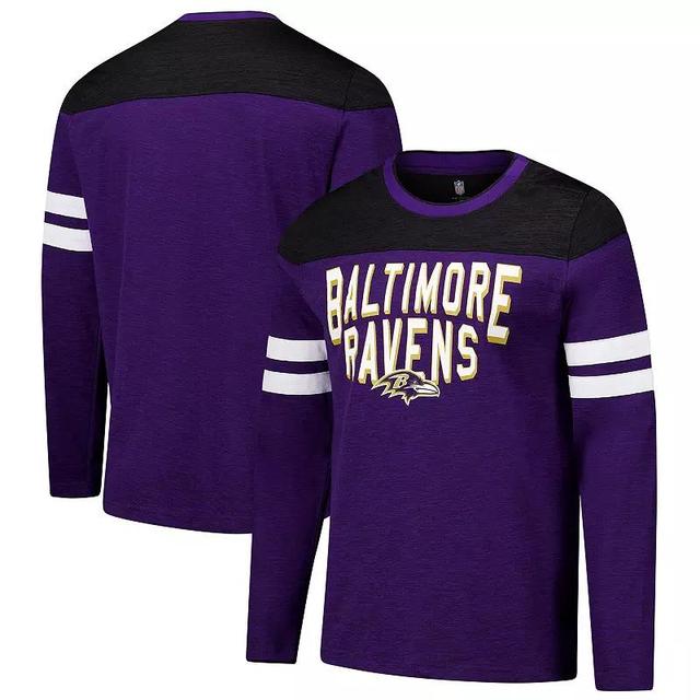 Mens G-III Sports by Carl Banks /Black Baltimore Ravens Adaptive Hail Mary Long Sleeve T-Shirt Product Image