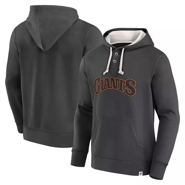 Mens Fanatics Branded San Francisco Giants Plan for Adversity Henley Fleece Pullover Hoodie Product Image