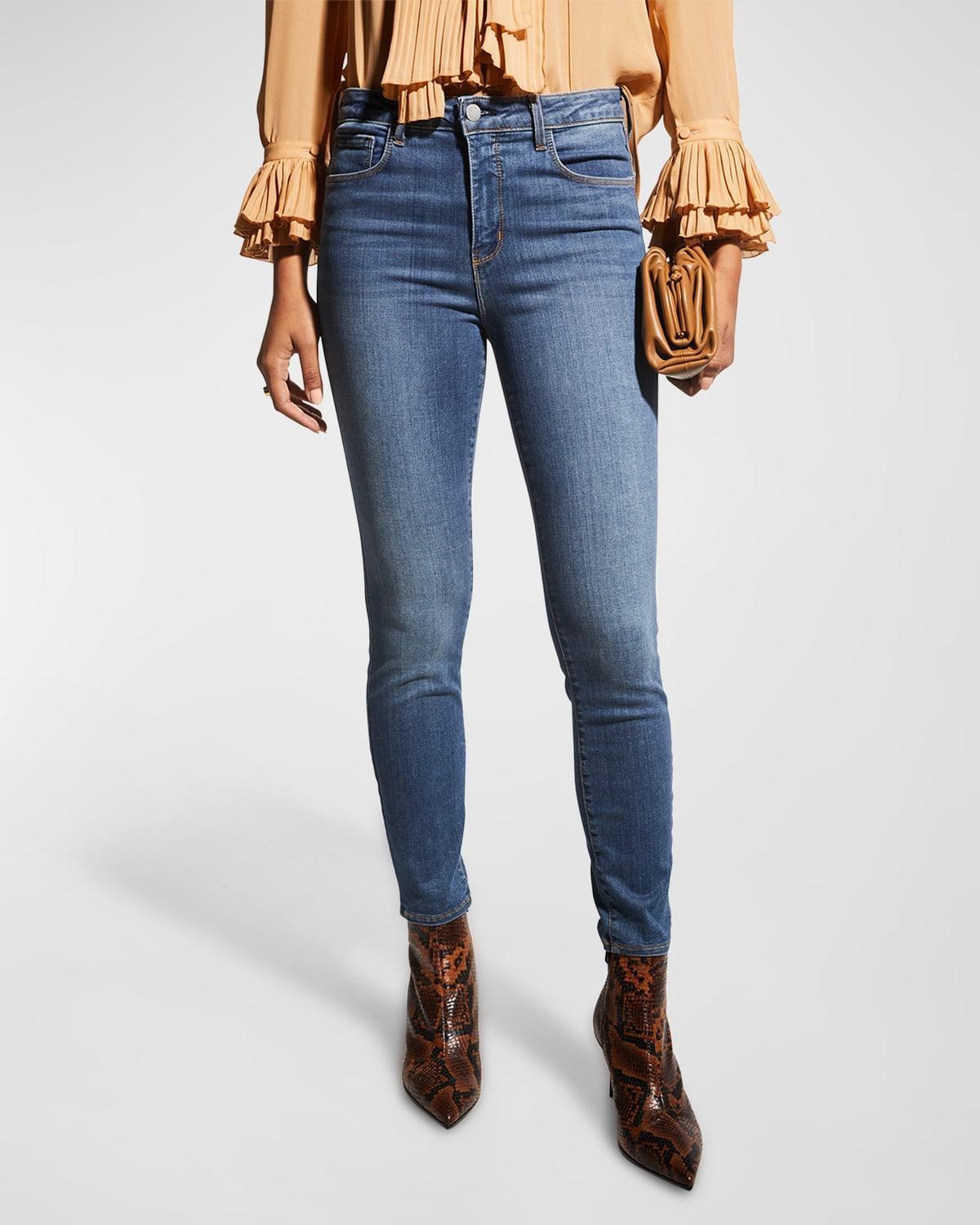 LAgence Margot High-Rise Skinny Jeans in Light Vintage Product Image