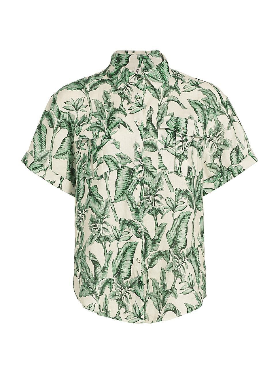 Womens Tropico Linen Short-Sleeve Shirt Product Image