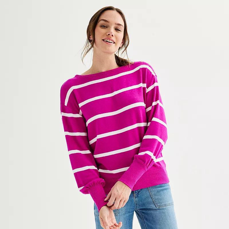 Womens Sonoma Goods For Life Cozy Boatneck Pullover Product Image