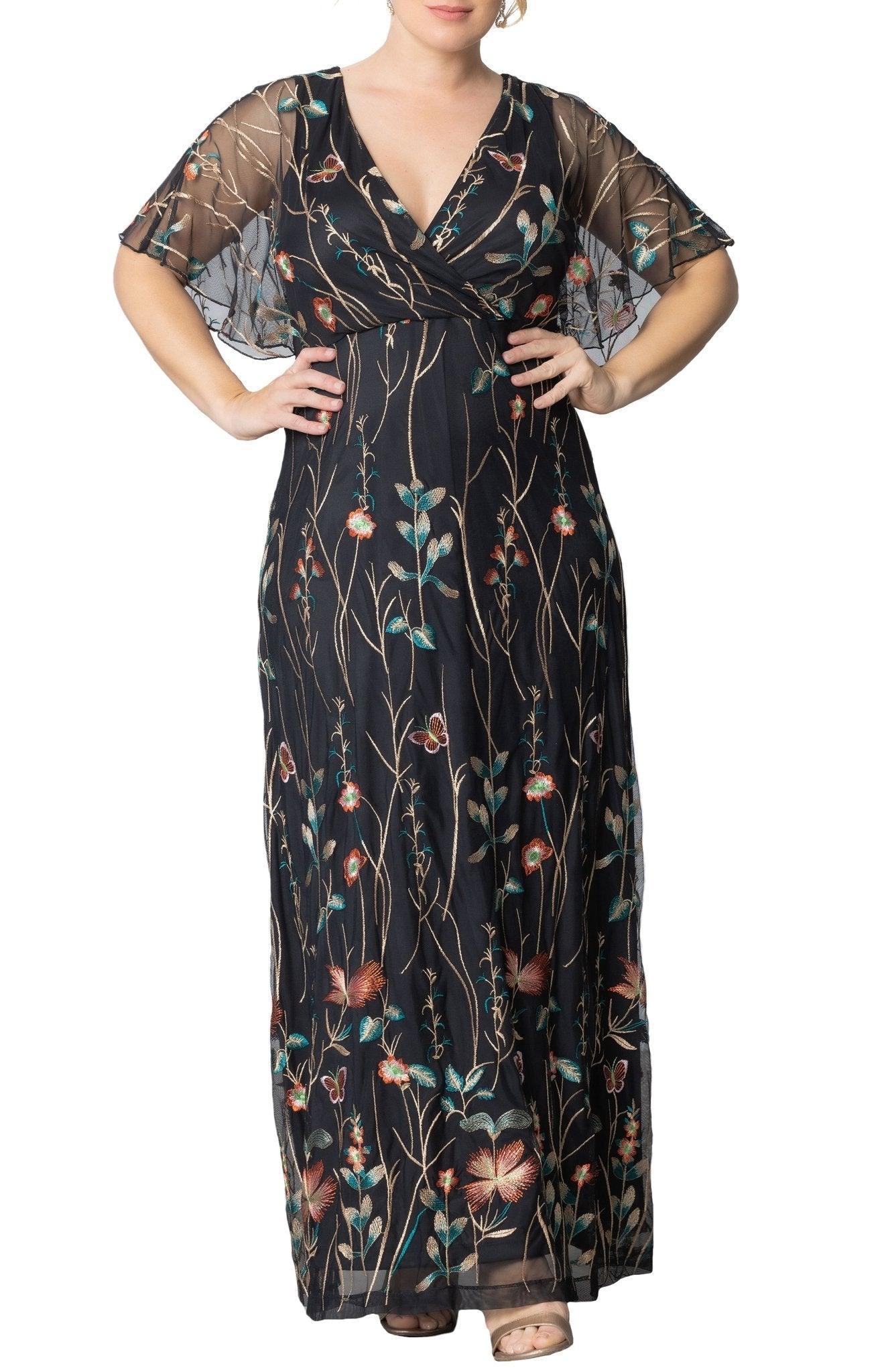 Embroidered Elegance Evening Gown - Plus Product Image