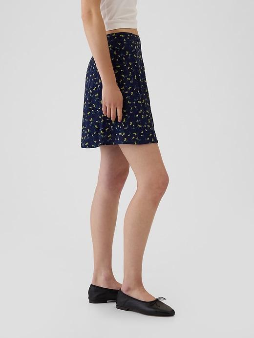 Crepe Floral Mini Skirt Product Image