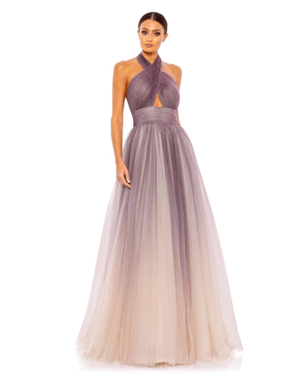 Womens Ieena Glitter Tulle Cutout Ballgown Product Image