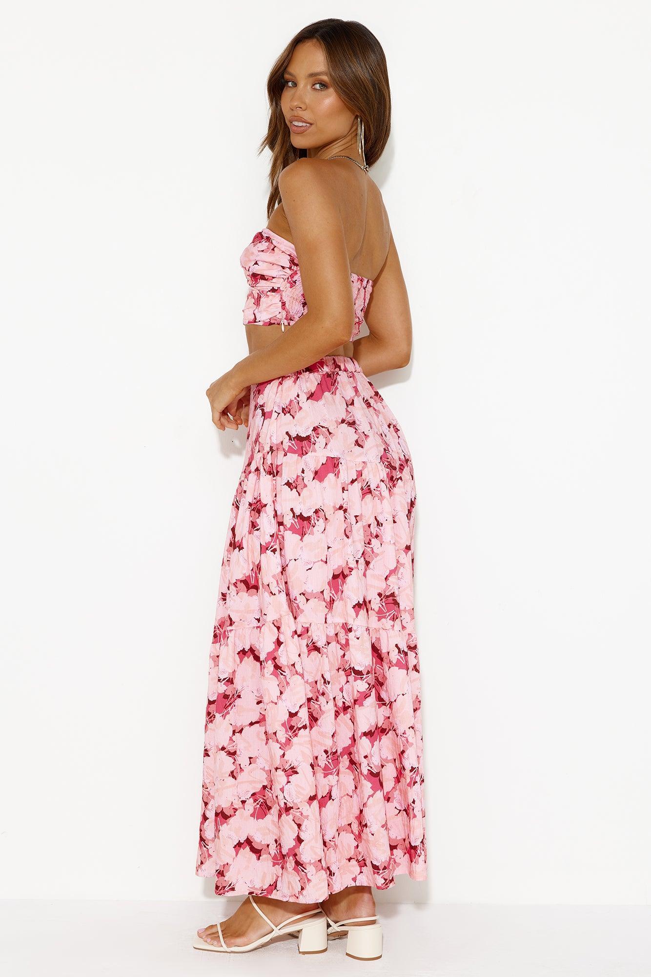 Escaping Reality Maxi Skirt Pink Product Image