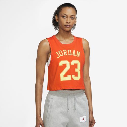 Jordan Womens Heritage Tank - Rush Orange/Citron Tint Product Image