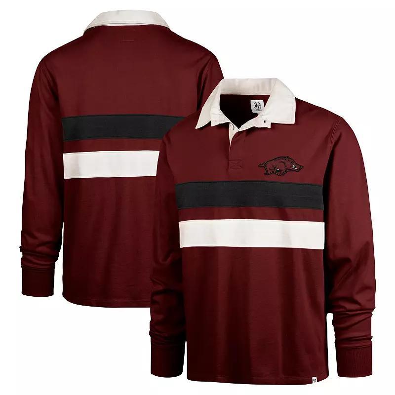 Mens 47 Cardinal Arkansas Razorbacks Clubhouse Knox Thames Long Sleeve Rugby Polo Product Image