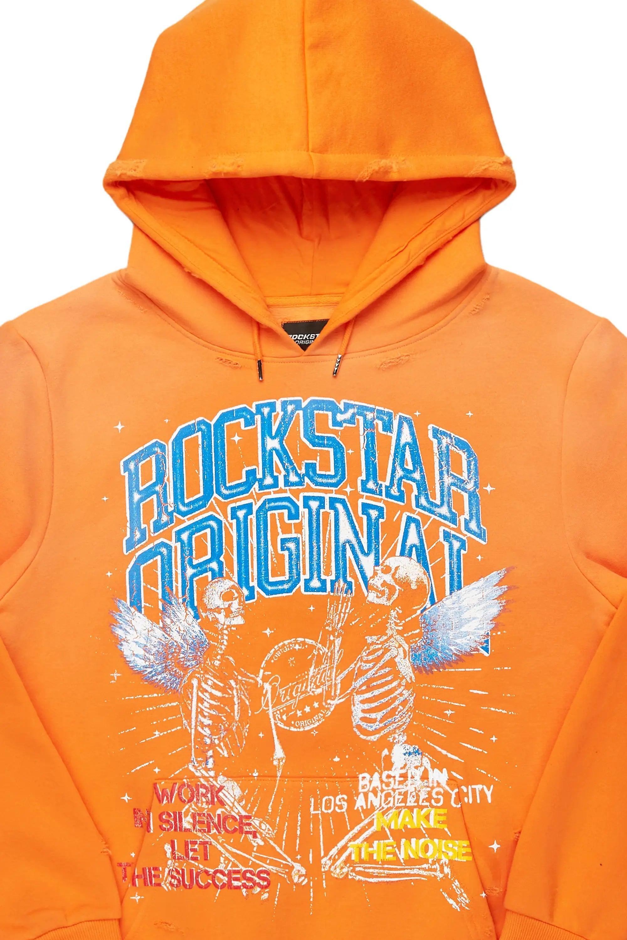 Chloe Orange Graphic Hoodie Male Product Image