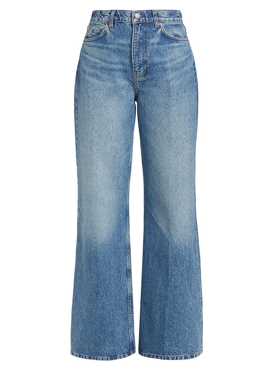 Womens Cary High-Rise Wide-Leg Jeans product image