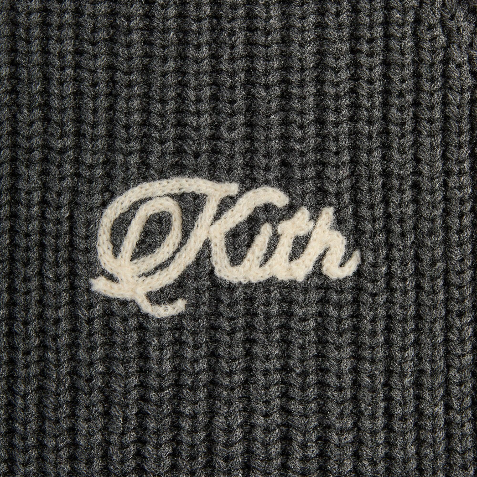 Kith Knit Miles Hoodie - Dark Heather Grey Male Product Image