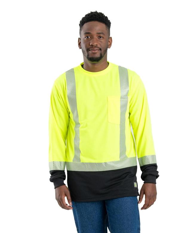 Mens Tall Hi Vis Class 3 Color Block Long Sleeve Tee Product Image