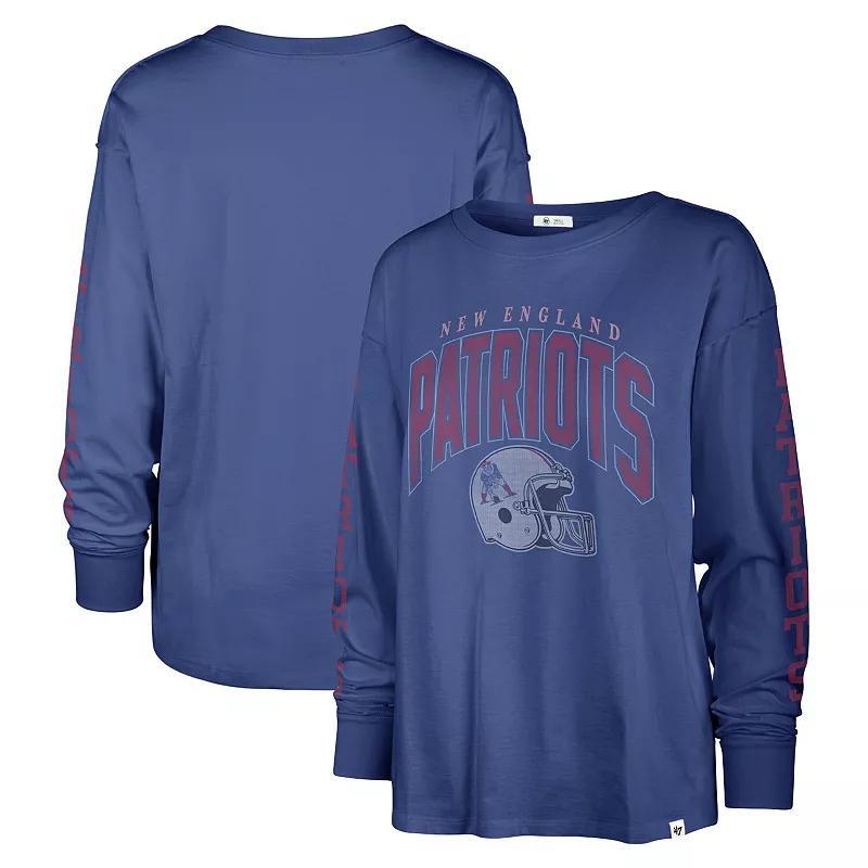 Womens 47 Royal New England Patriots Tom Cat Long Sleeve T-Shirt Product Image