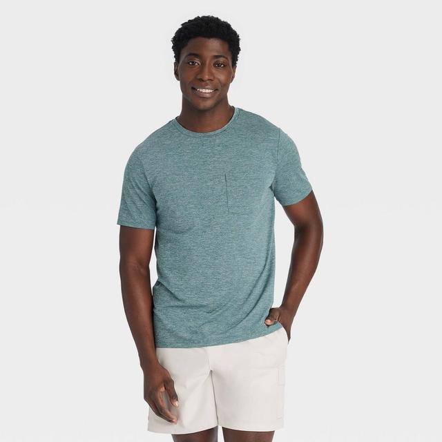 Mens Ventilated Pocket T-Shirt - All In Motion Teal XL Product Image