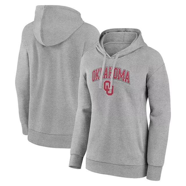 Womens Fanatics Branded Heather Gray Oklahoma Sooners Evergreen Campus Pullover Hoodie Product Image