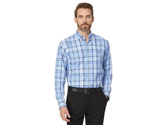 Polo Ralph Lauren Classic Fit Plaid Oxford Shirt Multi) Men's Clothing Product Image