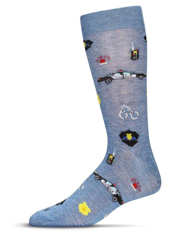 MeMoi Mens Police Novelty Crew Socks Product Image