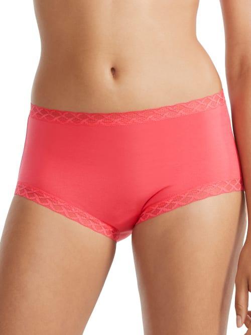 Natori Bliss Lace-Trim High Rise Cotton Brief 755058 Product Image