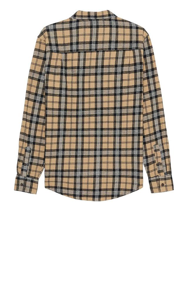 WAO The Flannel Shirt in Tan. Product Image