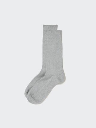 Mens Supima Cotton Pique Socks Gray US8-US11 UNIQLO US Product Image