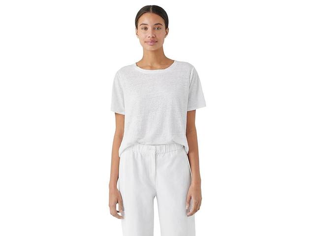 Eileen Fisher Crew Neck Short Sleeve Tee Women's Clothing Product Image