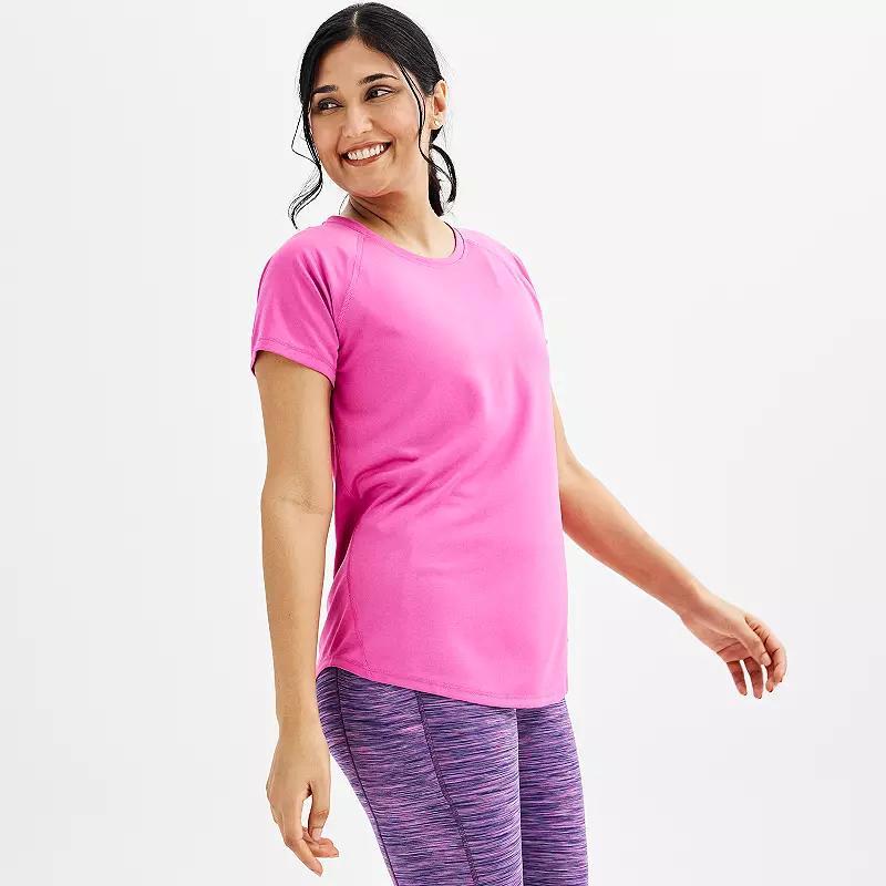 Petite Tek Gear Dry Tek Tee, Womens Pink Blossom Product Image