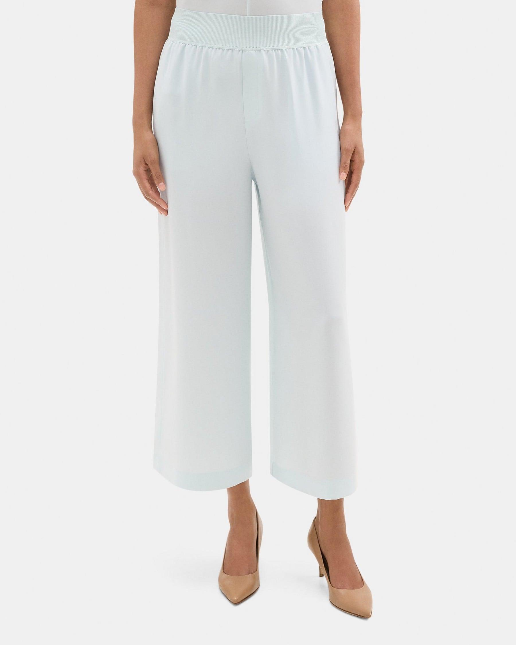 Cropped Pull-On Pant in Crepe Product Image