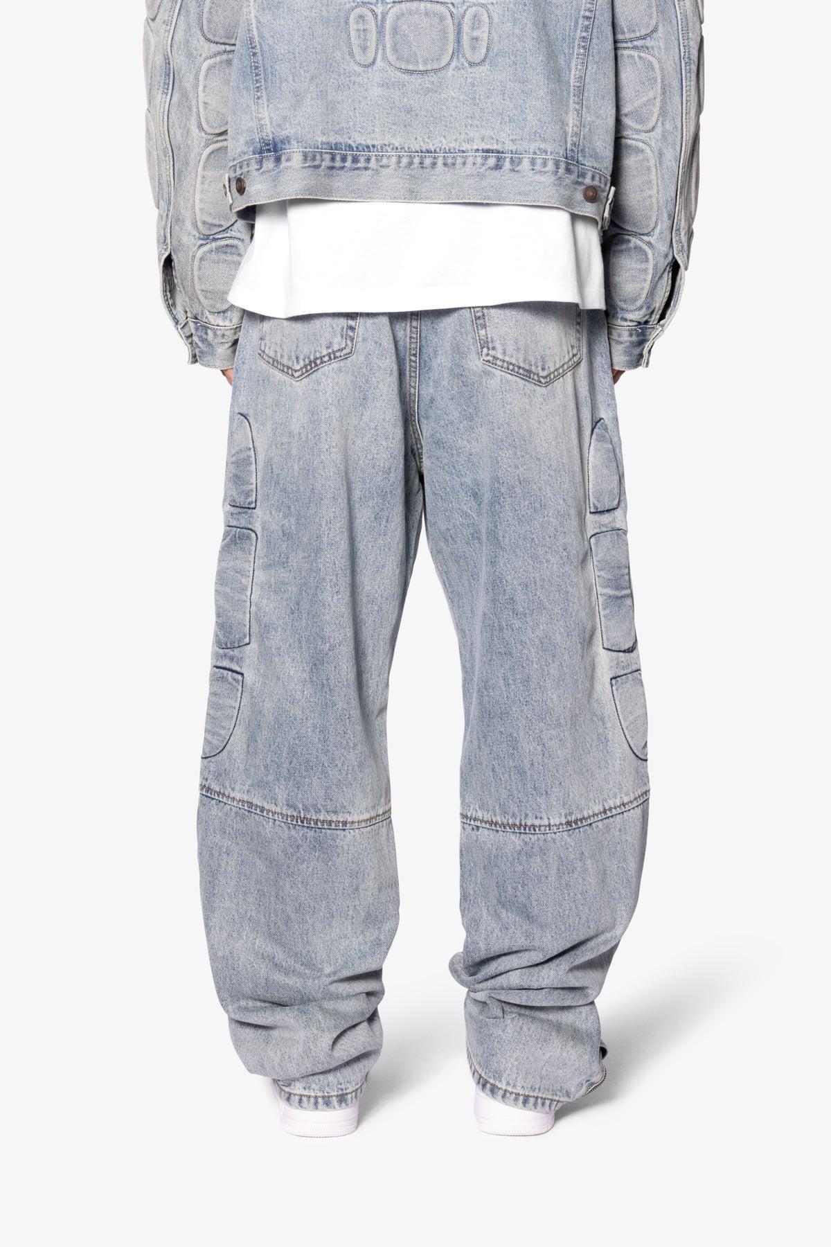 Ultra Baggy Moto Denim - Blue Product Image