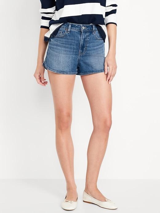 High-Waisted OG Jean Shorts -- 3-inch inseam Product Image