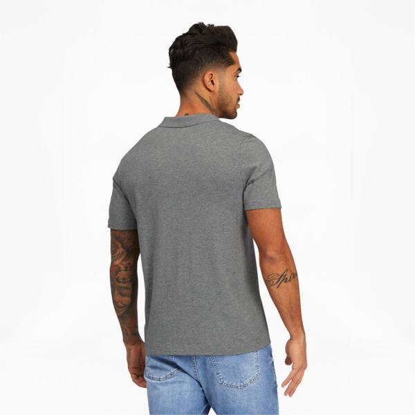 PUMA Essentials Men's Jersey Polo in Medium Grey Heather Product Image