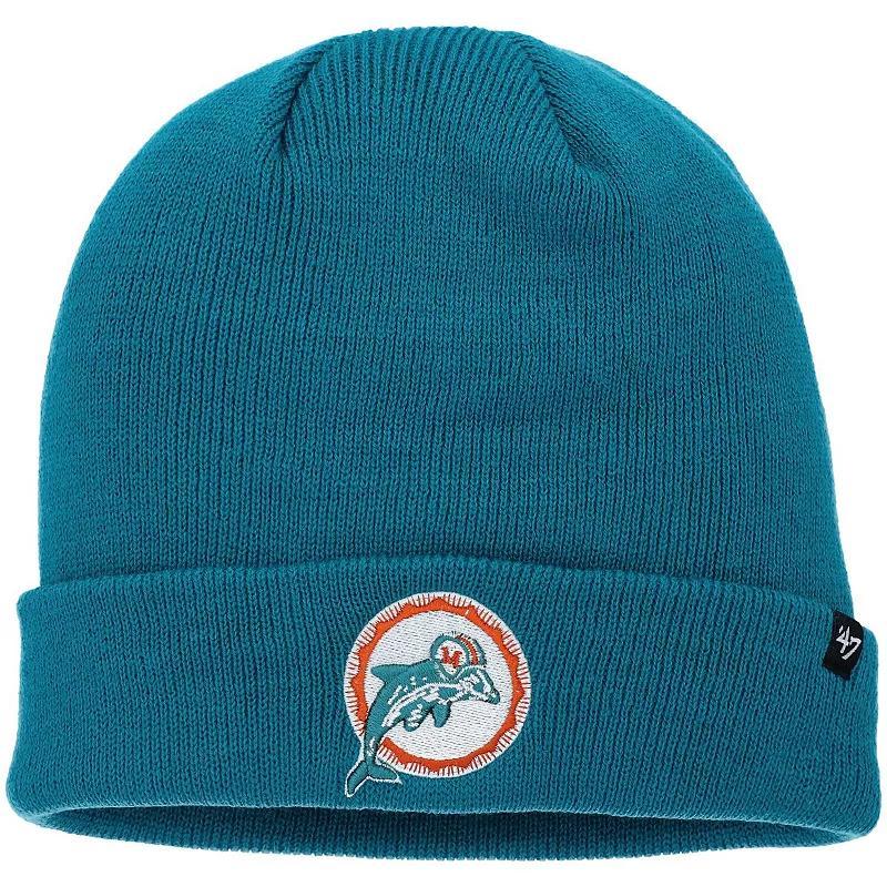 Mens 47 Aqua Miami Dolphins Legacy Cuffed Knit Hat, Turquoise A Product Image