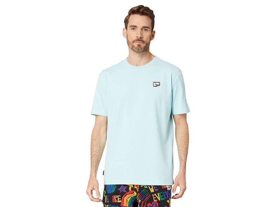 PUMA Downtown Pride Tee (Light Aqua) Men's Clothing Product Image