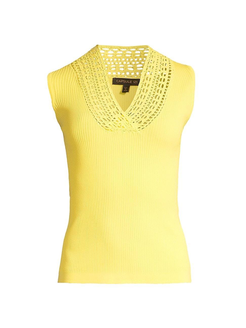 Womens The Extensive Sleeveless V-Neck Sweater Product Image