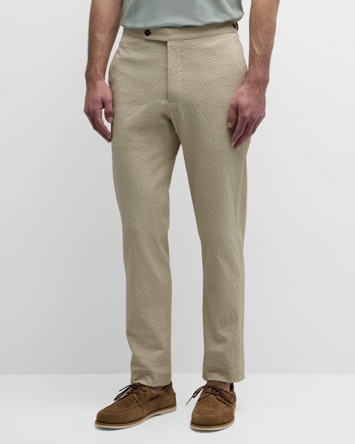 Mens Seersucker Side-Tab Sport Trousers Product Image