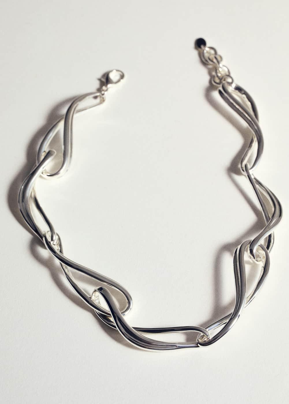 MANGO - Asymmetrical link necklace - One size - Women Product Image