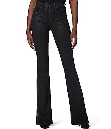 Hudson Jeans Barbara High-Waist Bootcut in Noir Coated (Noir Coated) Women's Jeans Product Image