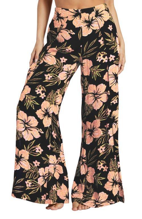 Split Spirit Floral Pants - Black Sands Female Product Image