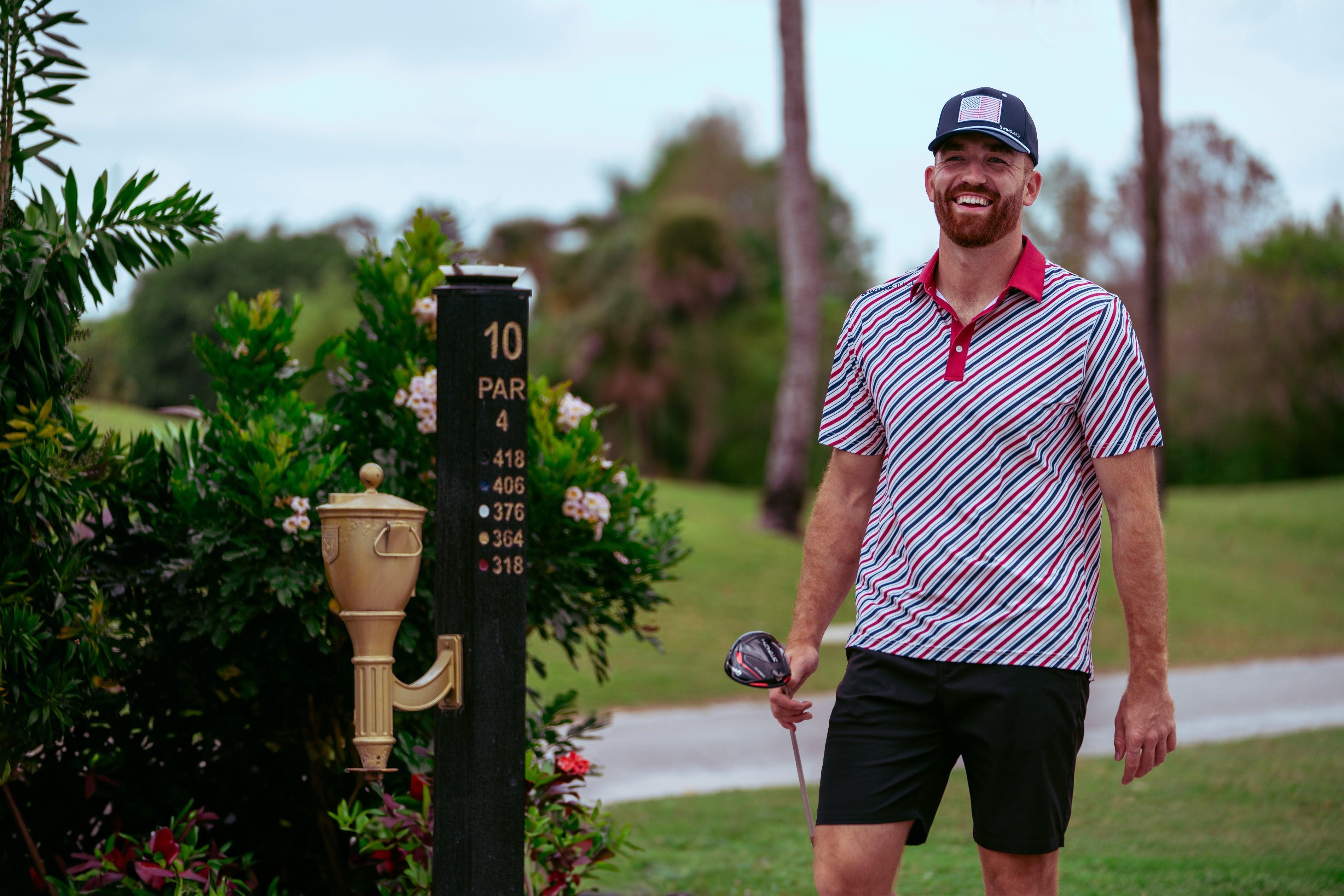 SwingJuice Men's Golf Flag Polo & Rope Hat Bundle Product Image