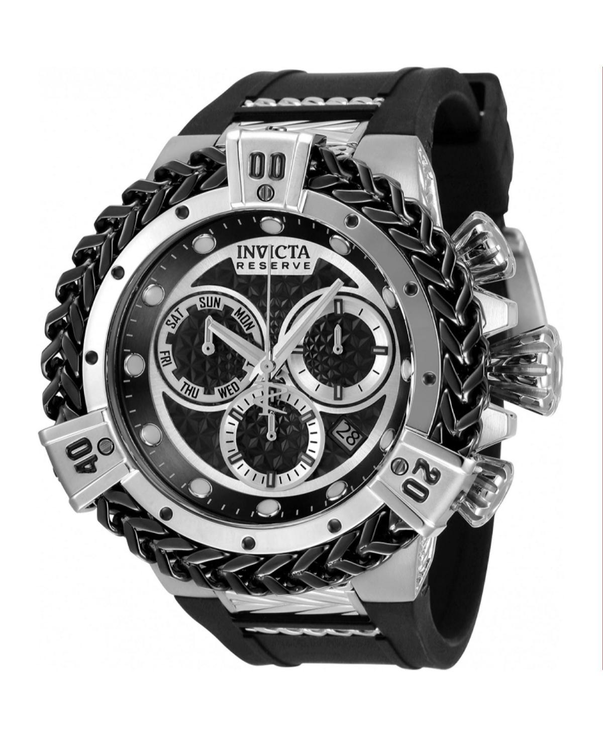 Invicta Mens 33150 Reserve Quartz Chronograph Black, Steel Dial Watch - Black Product Image