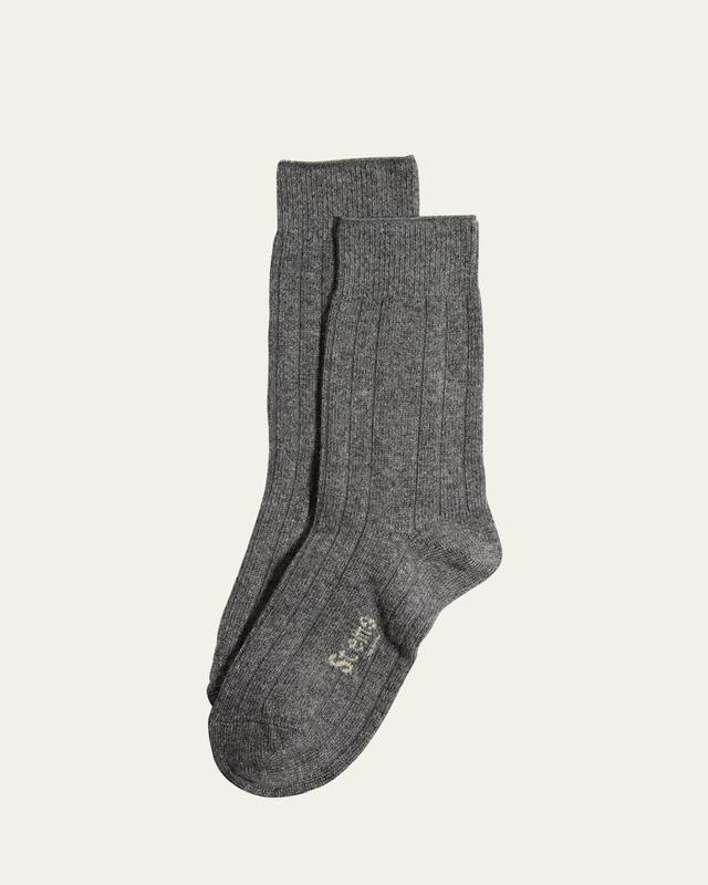 Ribbed Lux Cashmere Socks Product Image