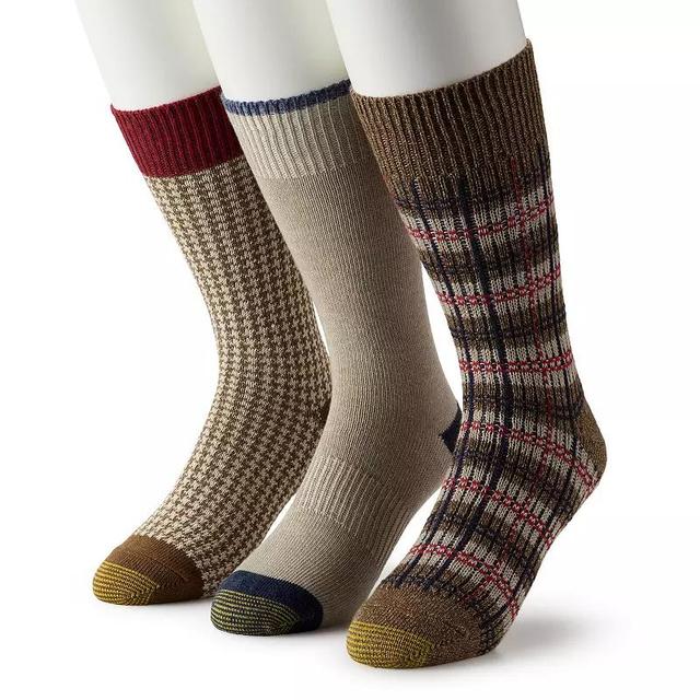 Mens GOLDTOE Gentleman Plaid Crew Socks, Mens Product Image