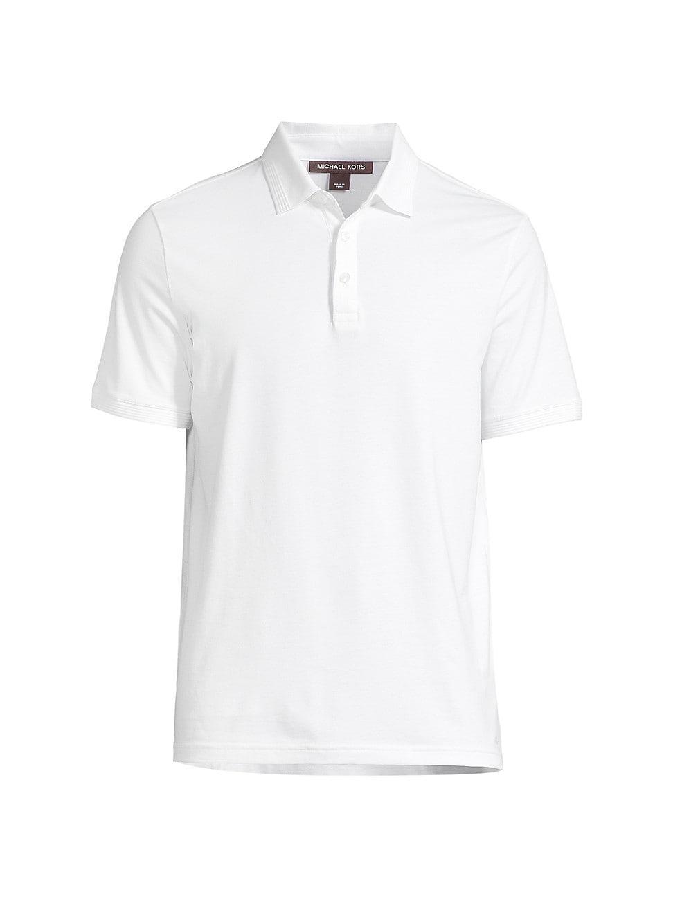 Michael Kors Mercerized Pima Cotton Modern Fit Short Sleeve Polo Shirt Product Image