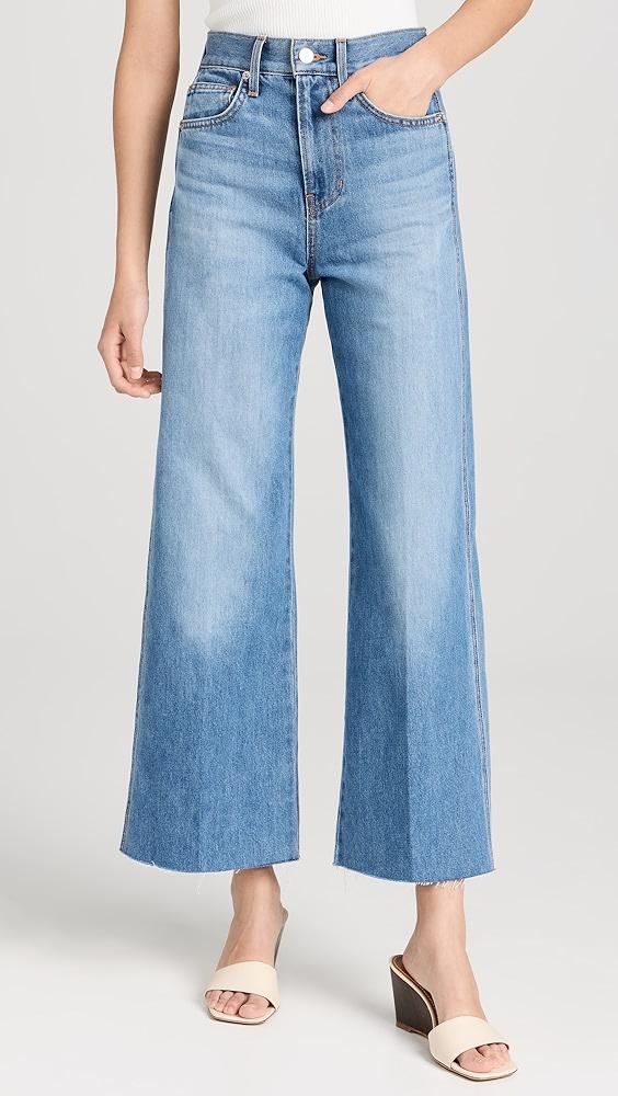 Veronica Beard Jean Taylor Cropped High Rise Wide Jeans | Shopbop Product Image