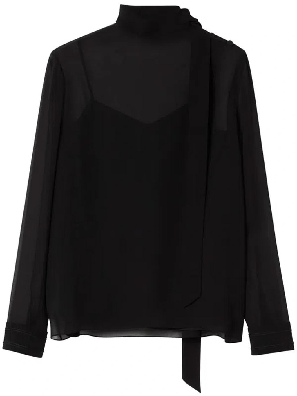 Top Light Silk Clothing In Black product image