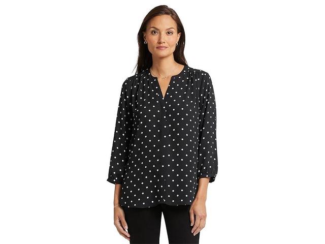 NYDJ Pintuck Blouse (Celestial Dot) Women's Clothing Product Image