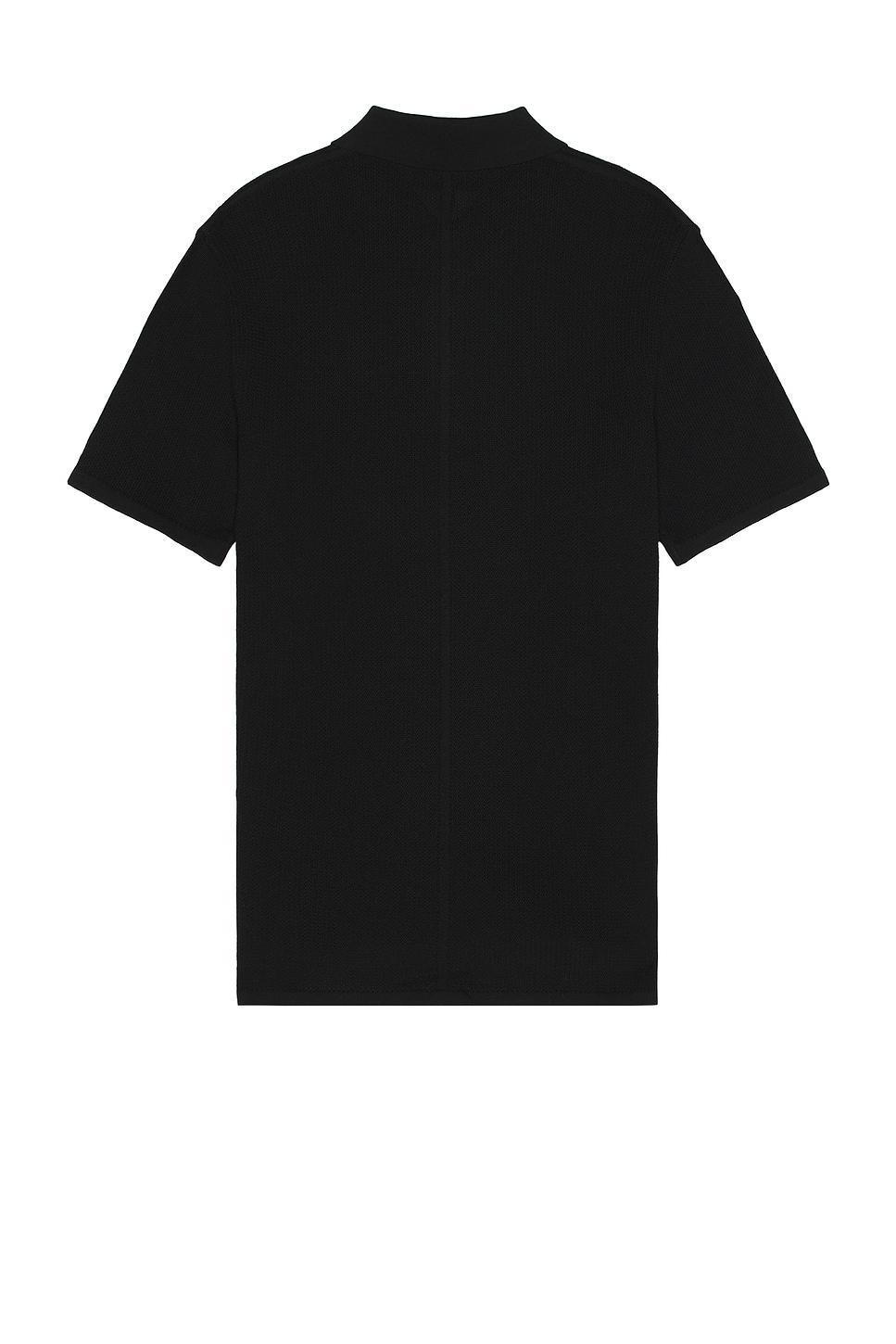 Rag & Bone Harvey Knit Polo in Black. - size S (also in M, L, XL) Product Image