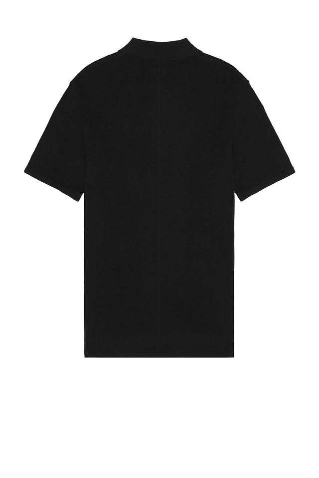 Rag & Bone Harvey Knit Polo in Black. - size S (also in M, L, XL) Product Image