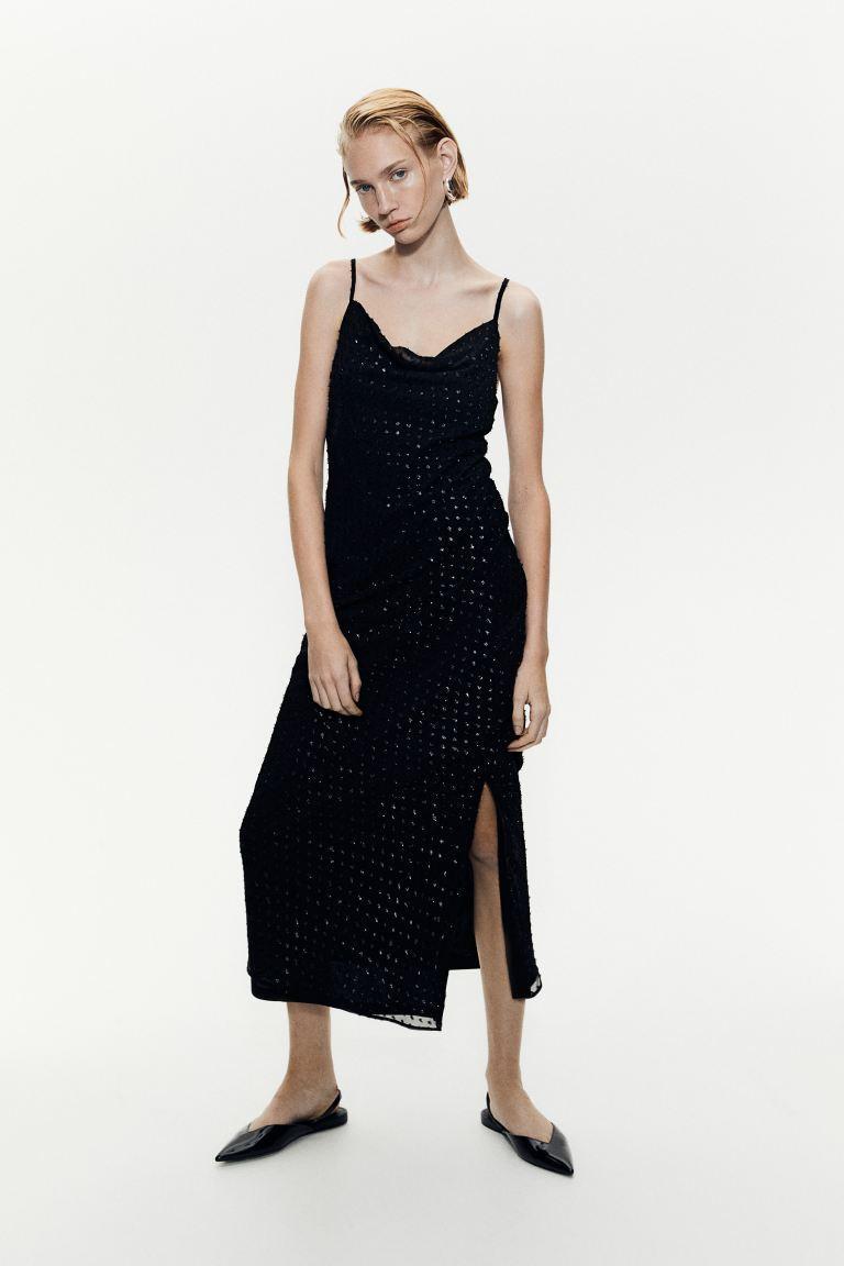 Glittery Plumeti Slip Dress Product Image