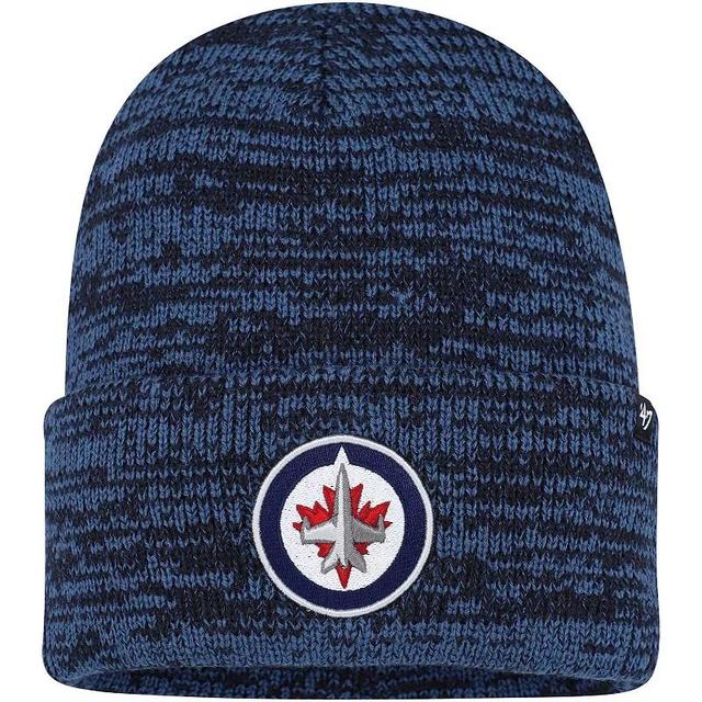 Mens 47 Navy Winnipeg Jets Brain Freeze Cuffed Knit Hat, Jts Blue Product Image