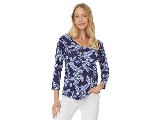 Tommy Bahama Ashby Isles Hightide Flora Tee (Coastline) Women's Clothing Product Image